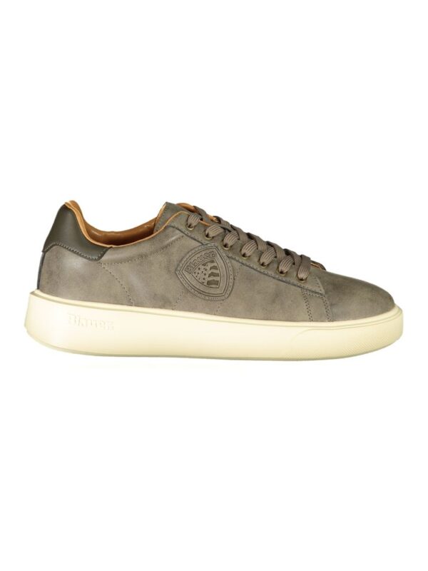 Blauer Beige Polyester Sneaker