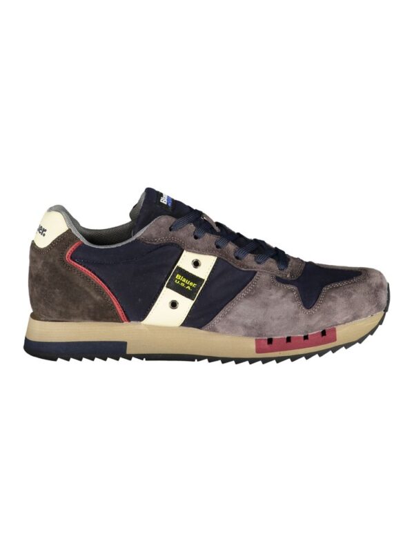 Blauer Sleek Blue Designer Sneakers with Contrast Accents