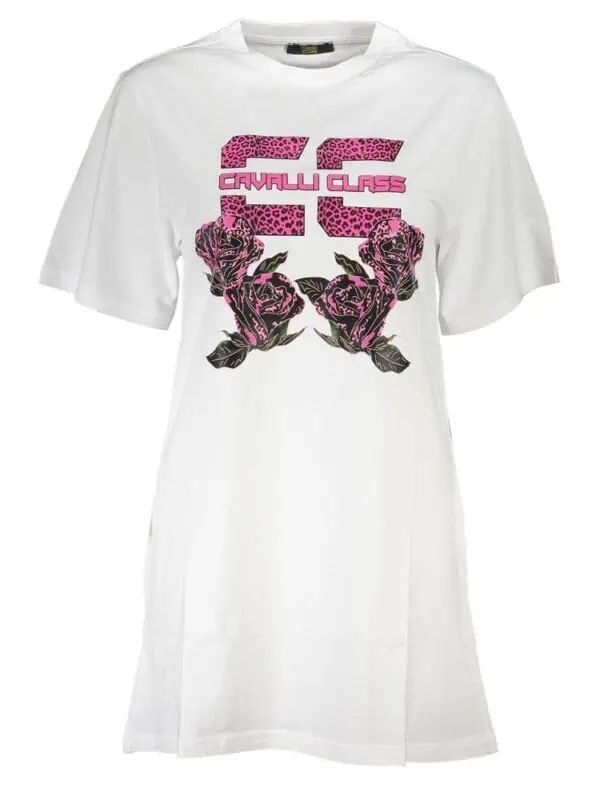 Pink and black floral graphic T-shirt with "Cavaliu Class" text, oversized fit, casual streetwear style, from Lux Brands.