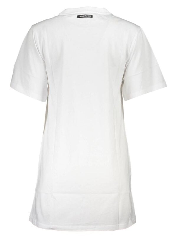 Lux Brands - White Cavalli Class oversized t-shirt with a classic crew neckline and relaxed fit, perfect for casual and stylish everyday wear, made from high-quality materials.