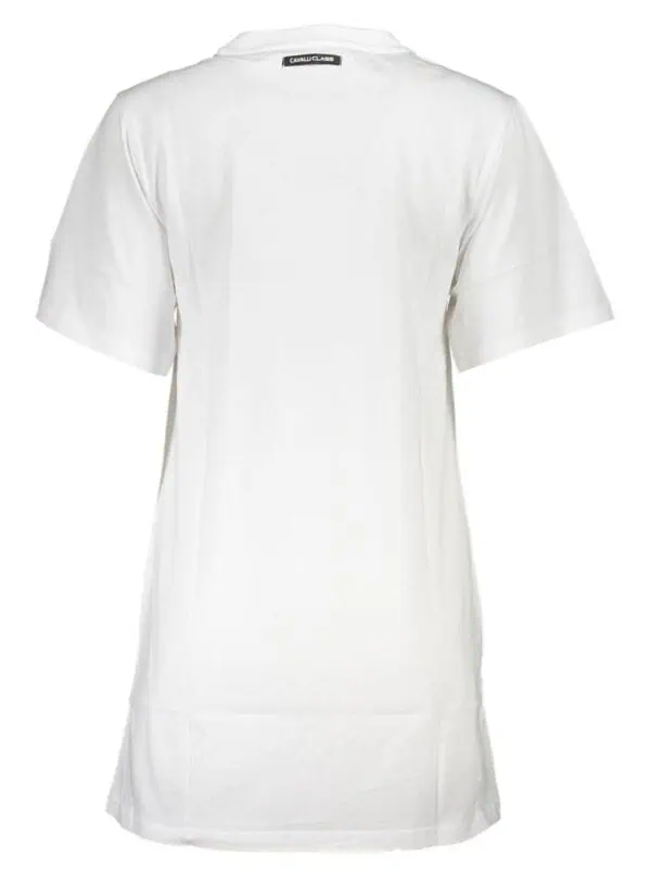 Lux Brands - White Cavalli Class oversized t-shirt with a classic crew neckline and relaxed fit, perfect for casual and stylish everyday wear, made from high-quality materials.