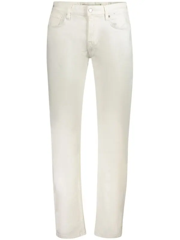 Classic white denim jeans with a slim fit, high-quality stitching, and stylish design. Perfect for casual or chic outfits. Made from durable, comfortable denim fabric for all-day wear.