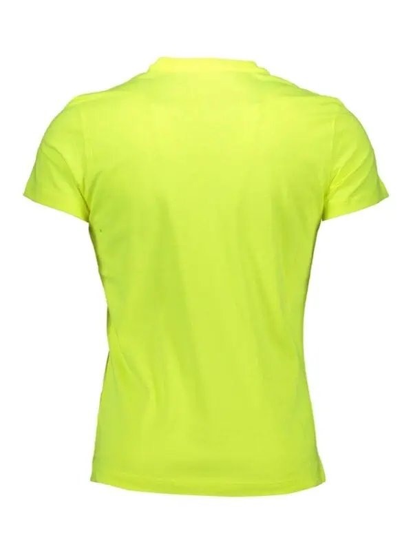 Bright neon yellow women's T-shirt, lightweight and breathable athletic wear for active lifestyles. Perfect for workouts, running, and casual outfits with vibrant style.