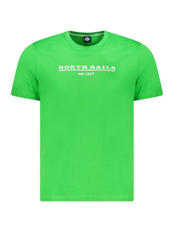 North Sails Green Cotton Men T-Shirt