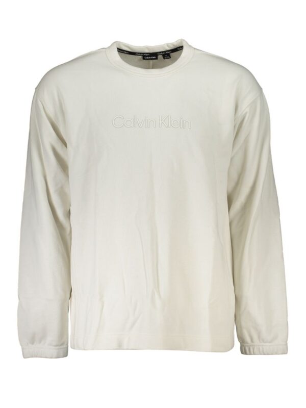 Calvin Klein Elegant Crew Neck Sweater with Brushed Logo