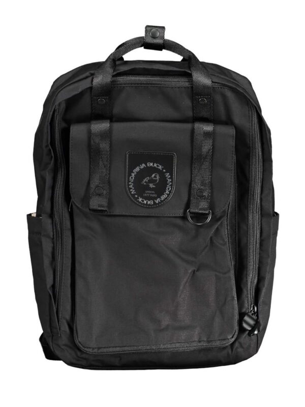 Mandarina Duck Black Cotton Backpack