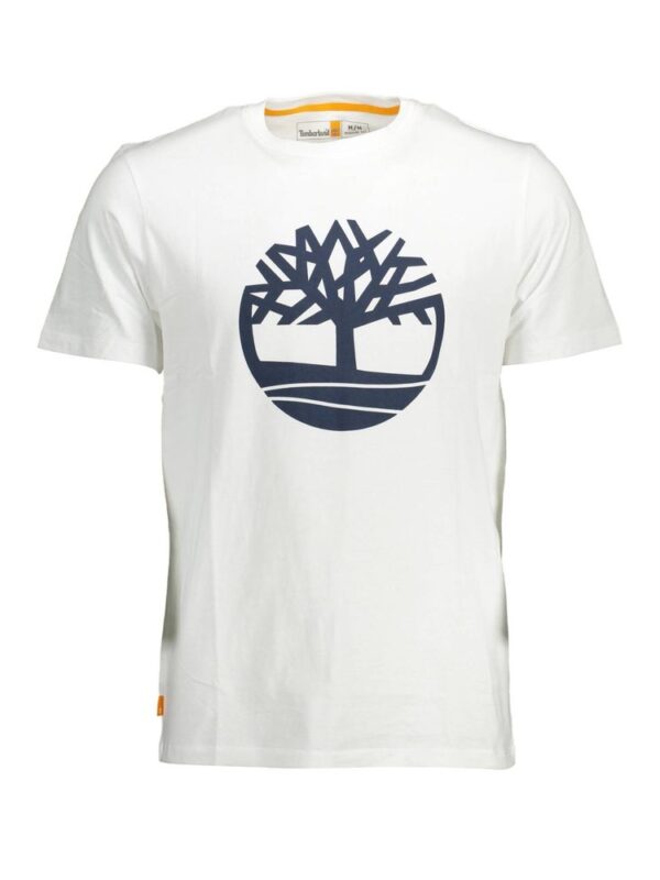 Timberland White Cotton Men T-Shirt