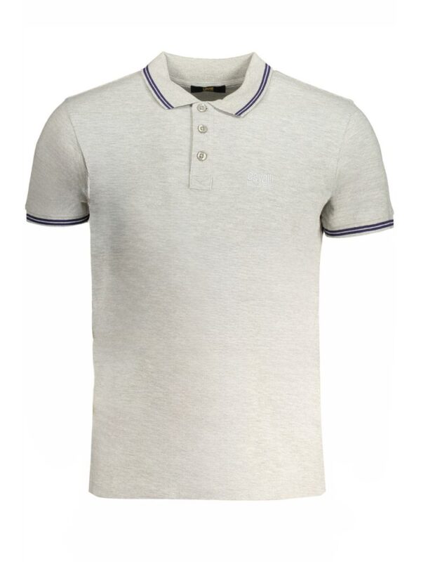 Cavalli Class Brown Cotton Men Polo Shirt