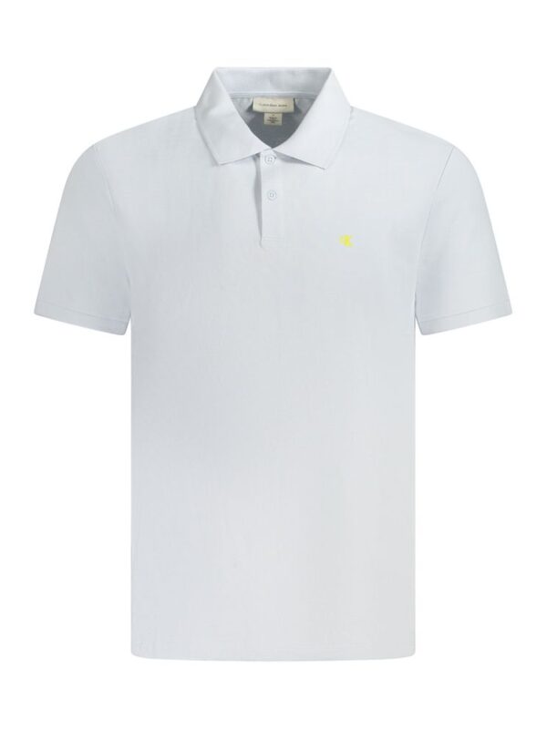 Calvin Klein Light Blue Cotton Men Polo Shirt