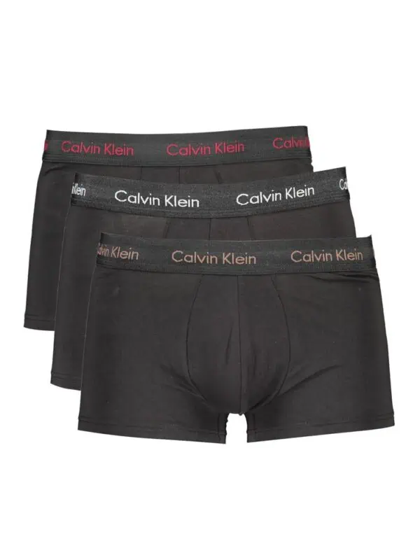 Calvin Klein men's black boxer briefs with elastic waistband, comfortable and stylish design, perfect for everyday wear.