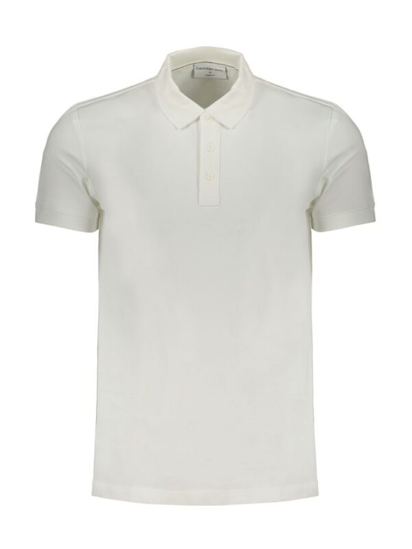 Calvin Klein White Cotton Polo Shirt