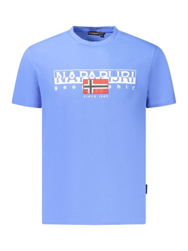 Napapijri Blue Cotton Men T-Shirt