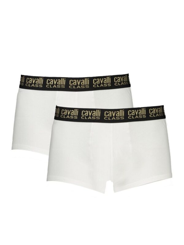 Cavalli Class White Cotton Men Boxer Pair