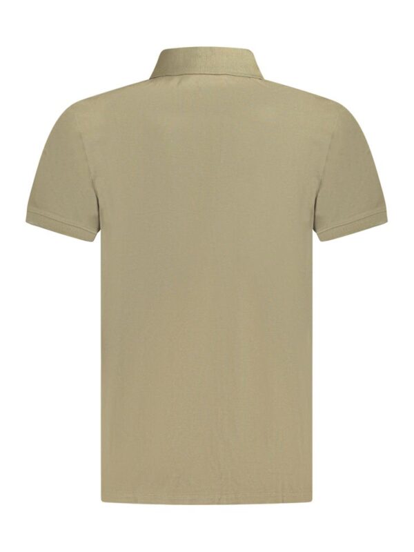 Beige polo shirt with classic collar and short sleeves, perfect for casual and smart-casual looks. Crafted from high-quality comfortable fabric for stylish everyday wear.