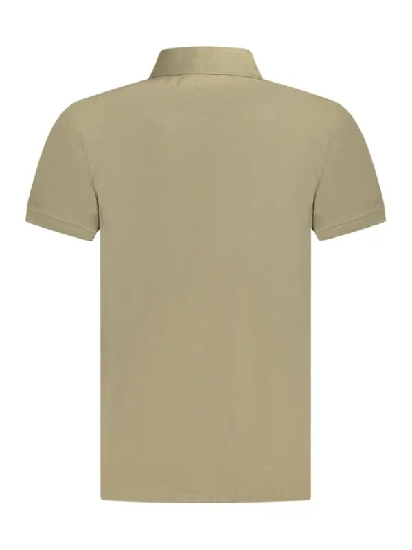 Beige polo shirt with classic collar and short sleeves, perfect for casual and smart-casual looks. Crafted from high-quality comfortable fabric for stylish everyday wear.