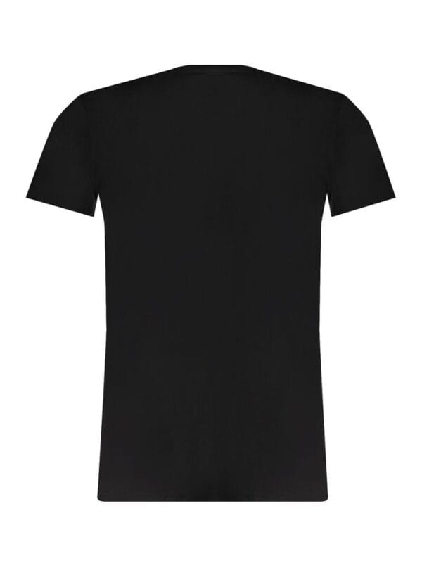 Plain black luxury T-shirt with a classic fit, made from premium quality fabric for a stylish and comfortable look. Perfect for casual wear or layering.