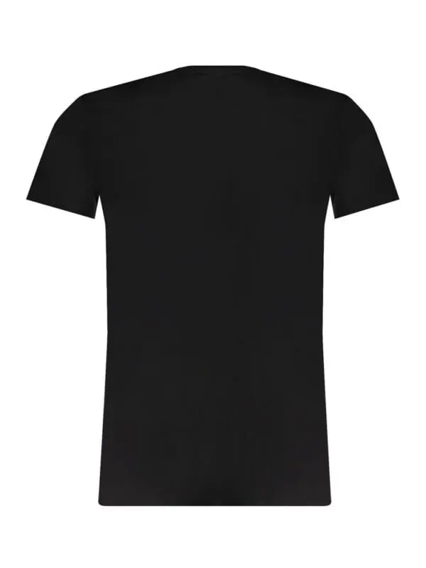 Plain black luxury T-shirt with a classic fit, made from premium quality fabric for a stylish and comfortable look. Perfect for casual wear or layering.