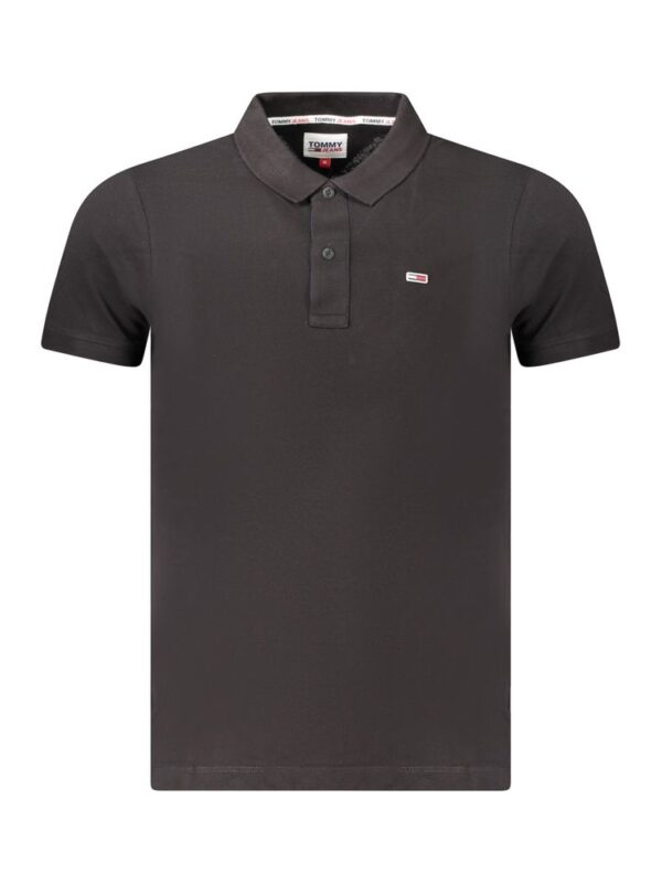 Tommy Hilfiger Black Cotton Men Polo Shirt