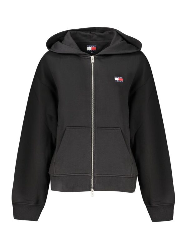 Tommy Hilfiger Black Cotton Women Hoodie