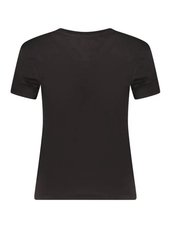 Plain black luxury t-shirt with a classic fit, soft fabric, and stylish design for versatile casual wear. Perfect for a sleek, minimalist look or layering in any wardrobe.