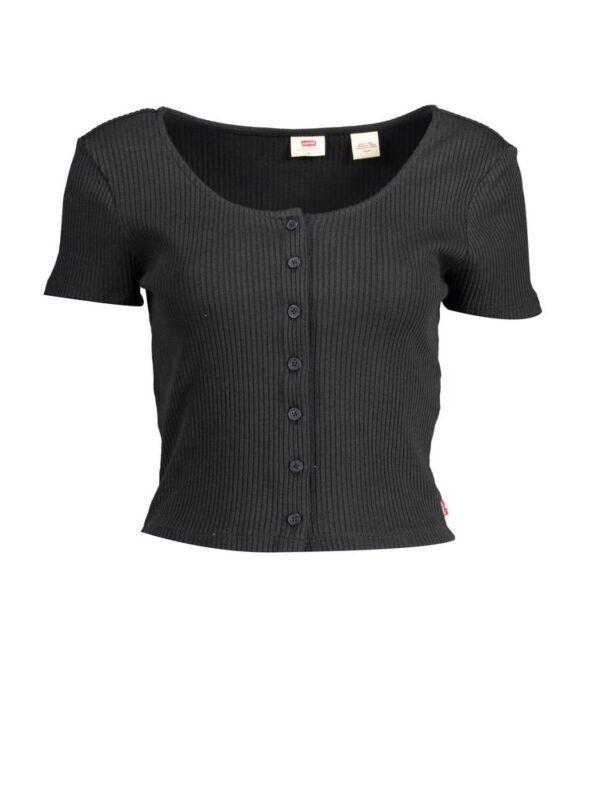 Levi's Black Cotton Women T-Shirt
