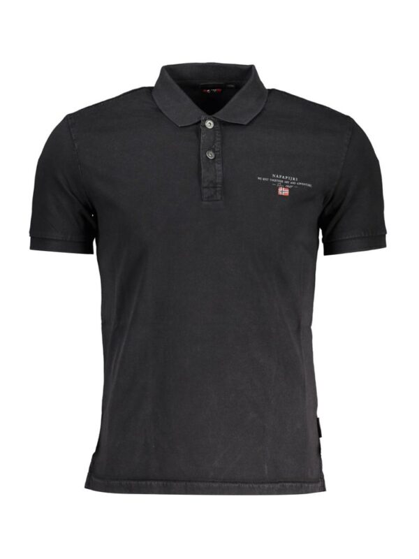 Napapijri Black Cotton Men Polo Shirt