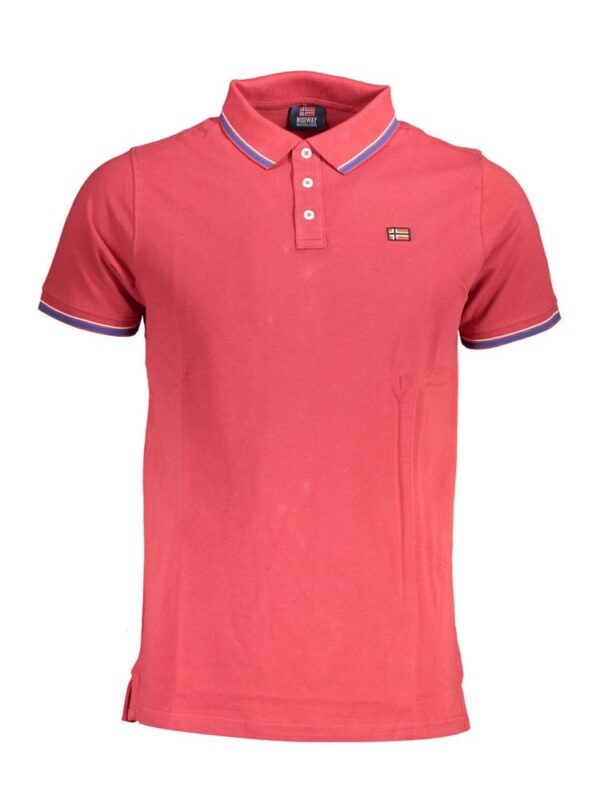 Norway 1963 Red Cotton Men Polo Shirt