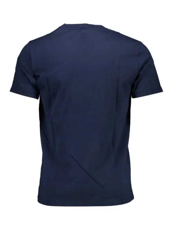 Dark blue men's athletic t-shirt, lightweight and moisture-wicking fabric, perfect for workouts and casual wear.