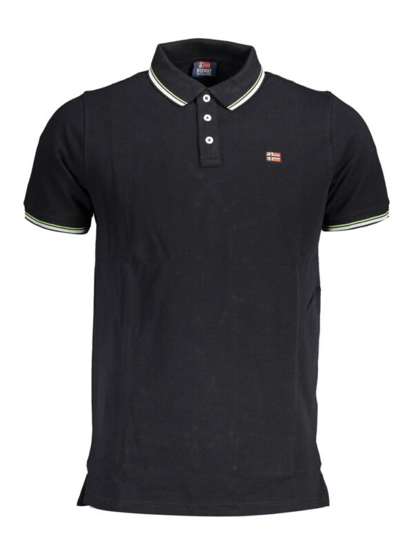 Norway 1963 Black Cotton Men Polo Shirt