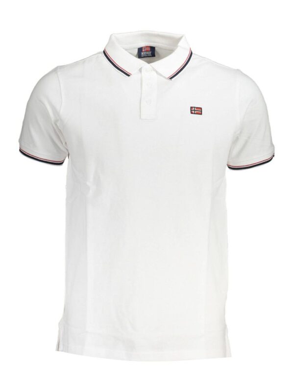 Norway 1963 White Cotton Men Polo Shirt
