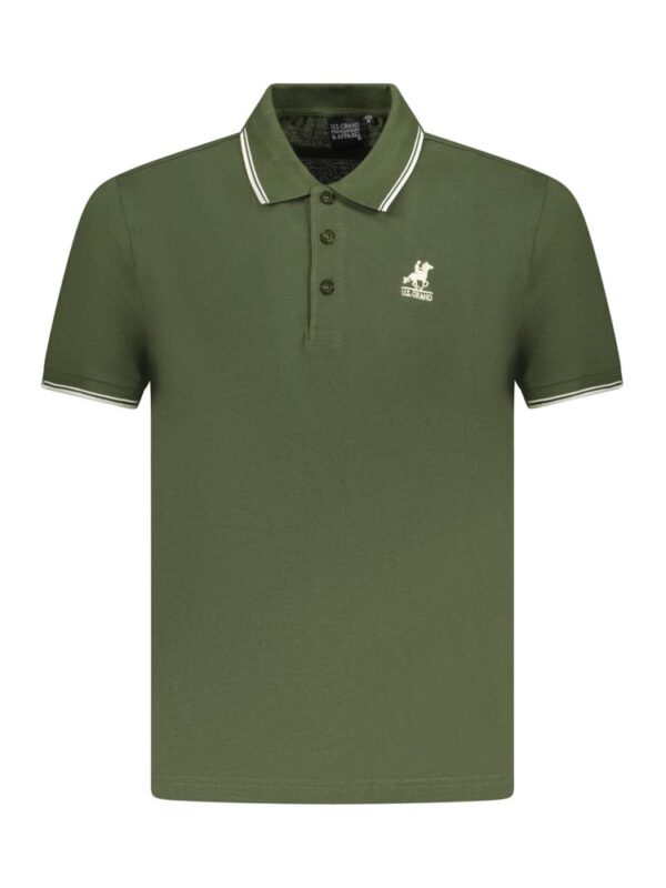 U.S. Grand Polo Green Cotton Men Polo Shirt