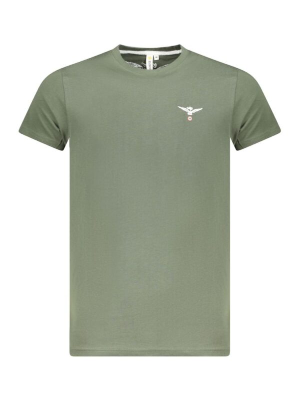 Olive green military-inspired graphic t-shirt with eagle emblem, casual crew neck design, perfect for stylish everyday wear, made from comfortable soft fabric.