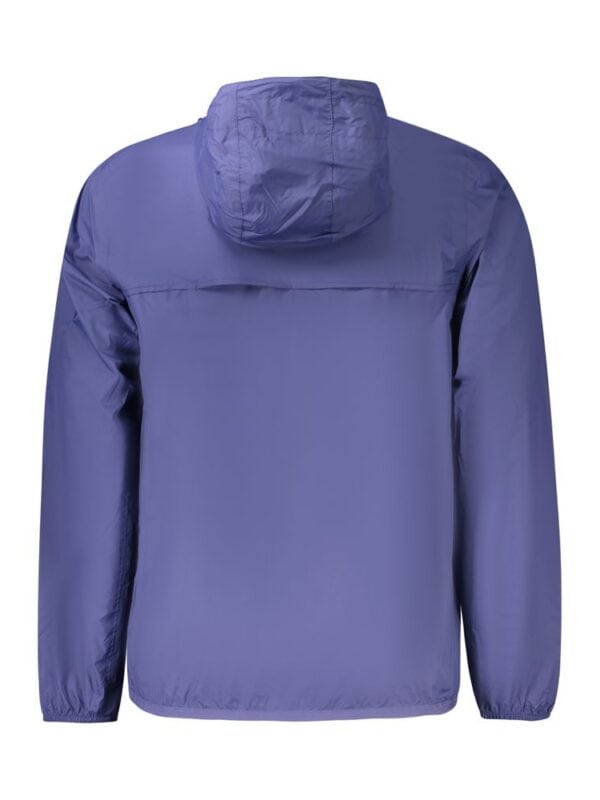 Bright purple lightweight waterproof windbreaker with hood, ideal for outdoor activities and recreational use. Stylish and functional, perfect for rain or wind protection.