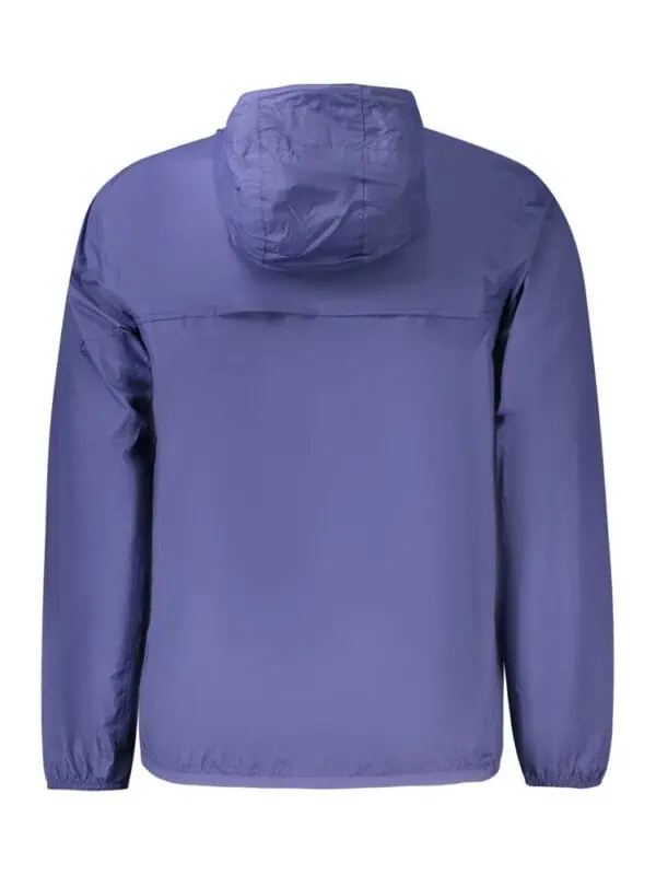 Bright purple lightweight waterproof windbreaker with hood, ideal for outdoor activities and recreational use. Stylish and functional, perfect for rain or wind protection.