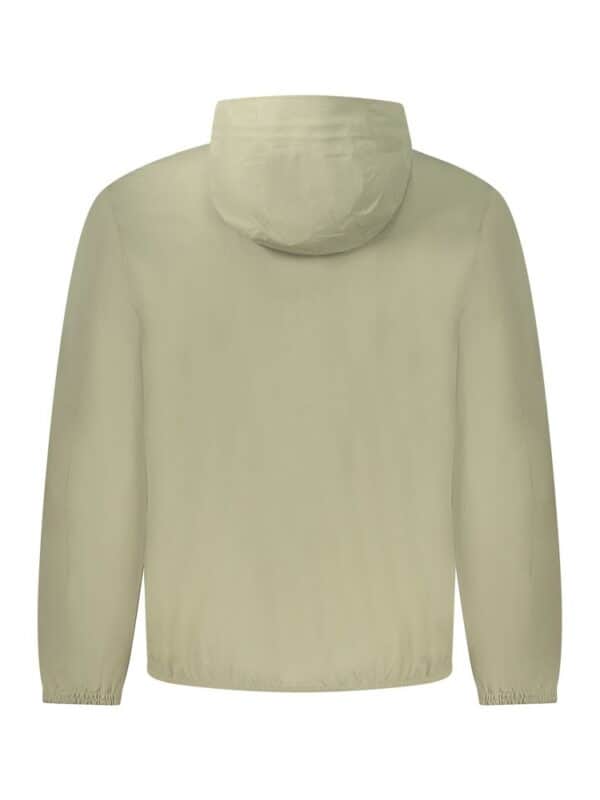 Lux Brands men's ivory hooded jacket with soft fabric and casual style, perfect for athleisure or everyday wear.