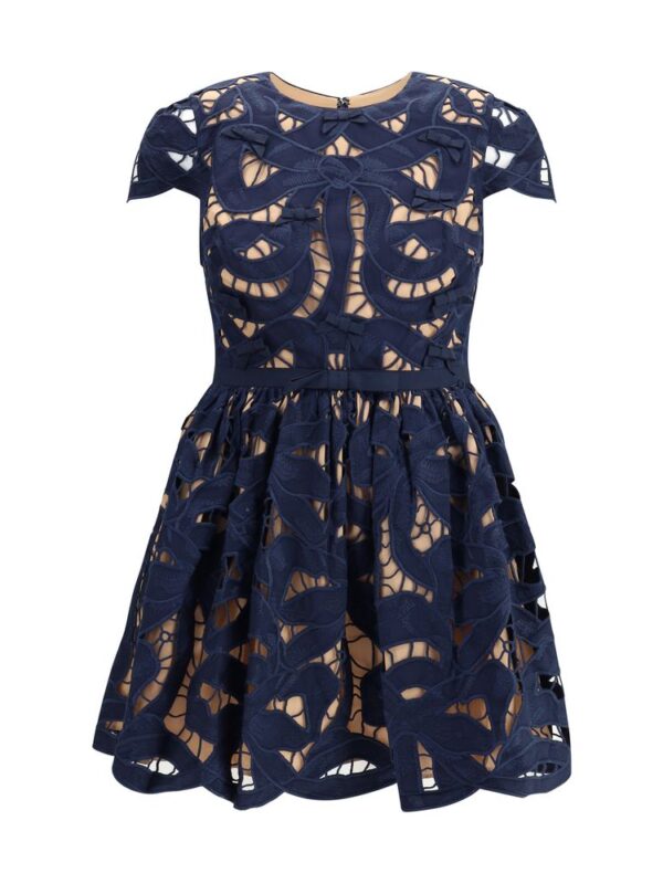Self-Portrait Embroidered short Dress