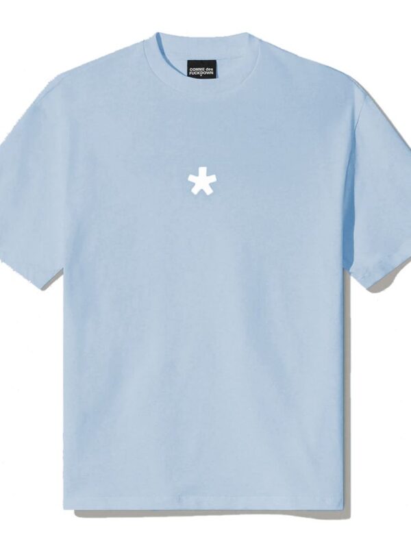 Comme Des Fuckdown Blue Cotton Tops & T-Shirt