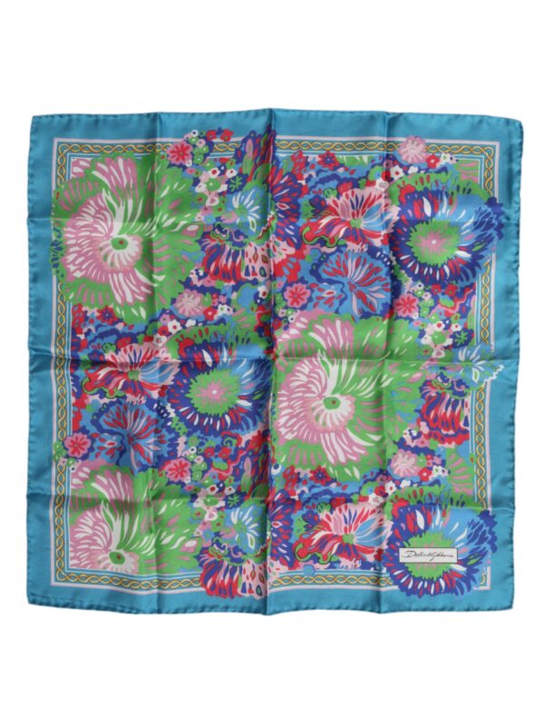 Dolce & Gabbana Multicolor Floral Print Square Foulard Scarf