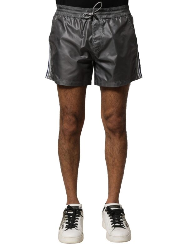 Dolce & Gabbana Gray Polyester Mid Waist Casual Bermuda Shorts