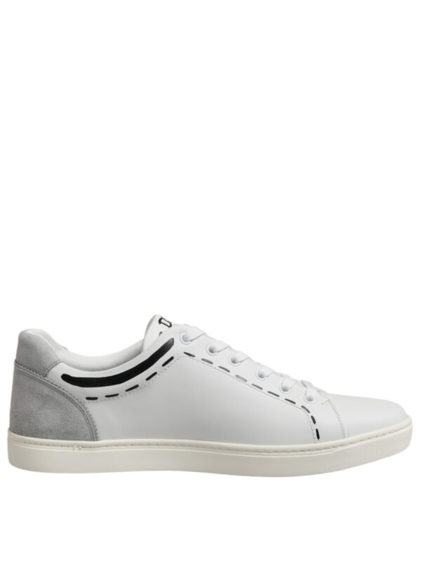 Dolce & Gabbana White Leather MILANO Low Top Sneakers Shoes