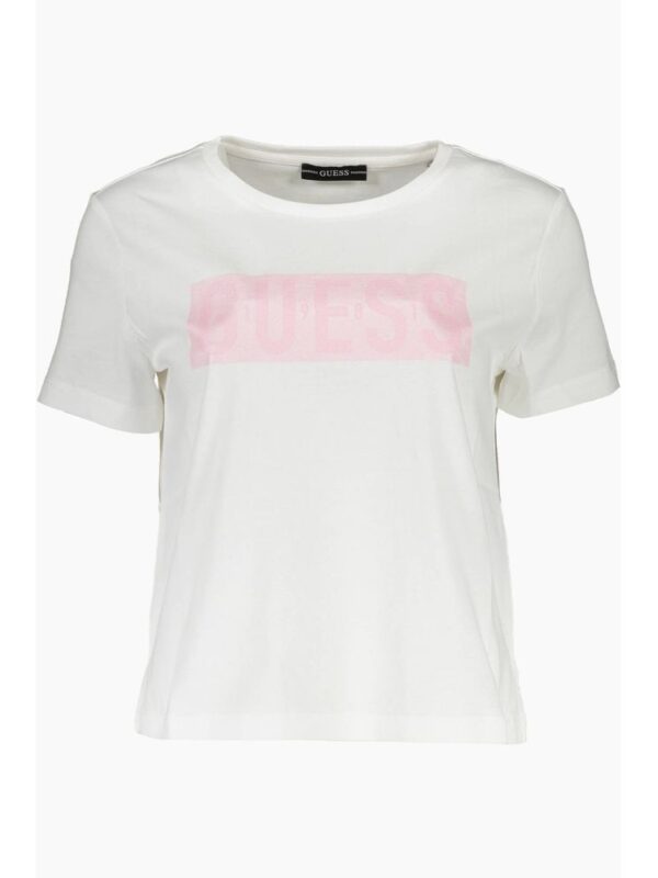 Guess Jeans White Cotton Tops & T-Shirt