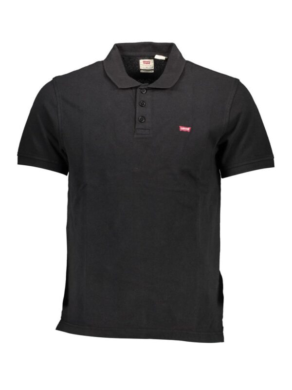 Levi's Black Cotton Polo Shirt