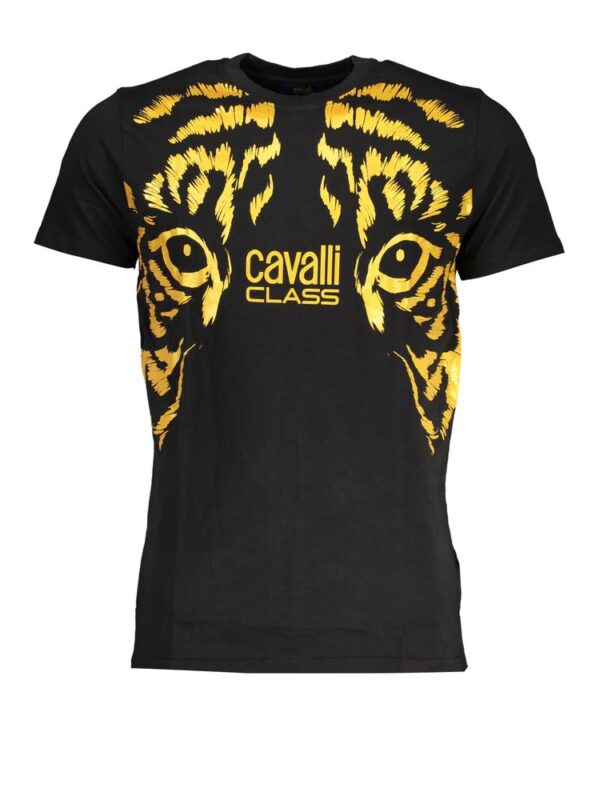 Cavalli Class Black Cotton T-Shirt
