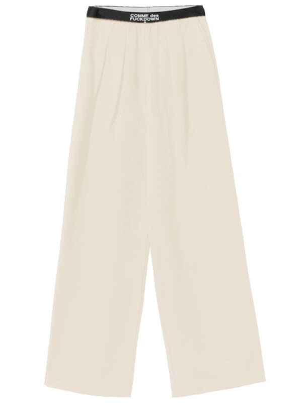 Comme Des Fuckdown Beige Polyester Jeans & Pant