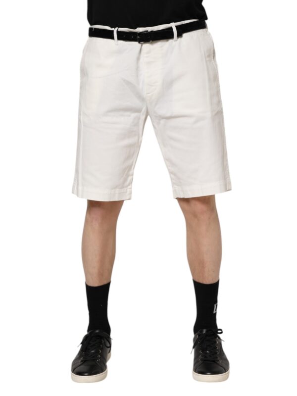 Dolce & Gabbana White Chinos Cotton Stretch Men Casual Shorts