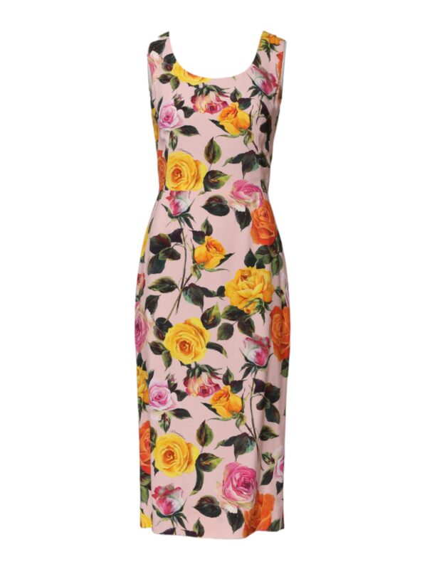 Dolce & Gabbana Multicolor Floral Knee Length Sheath Dress