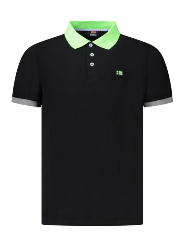Norway 1963 Black Cotton Men Polo Shirt