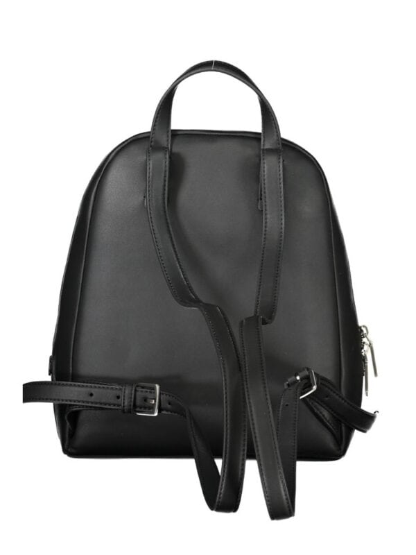 Leather backpack with adjustable straps and top handle, perfect for stylish everyday use.