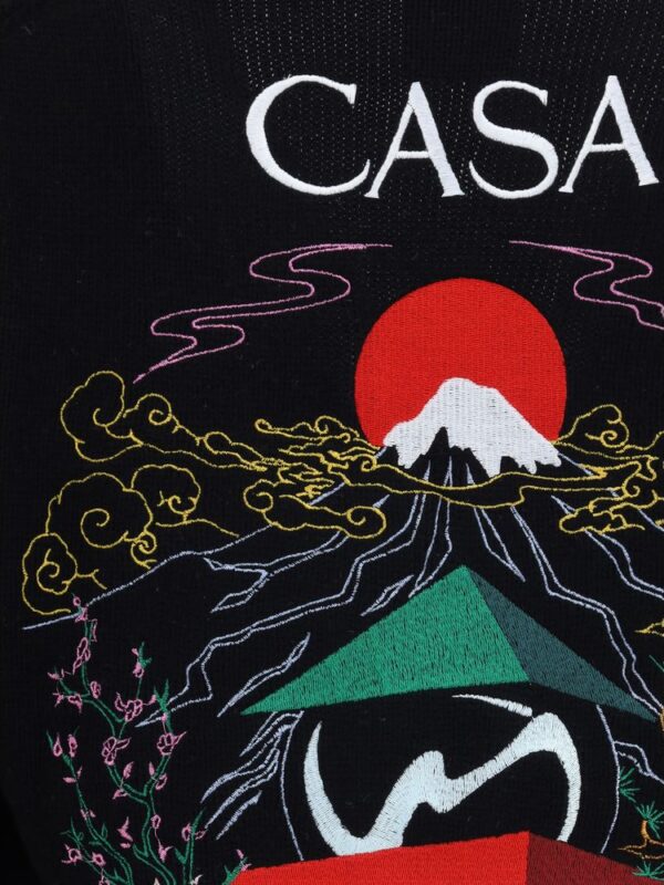Casablanca Merino Wool embroidered Cardigan
