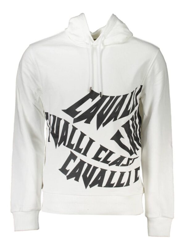 Cavalli Class White Cotton Sweater